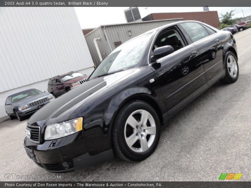 Brilliant Black / Ebony 2003 Audi A4 3.0 quattro Sedan