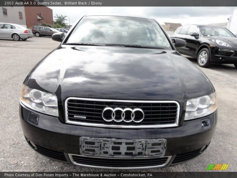 Brilliant Black / Ebony 2003 Audi A4 3.0 quattro Sedan