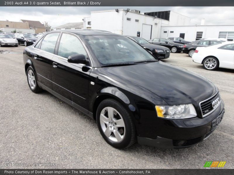 Brilliant Black / Ebony 2003 Audi A4 3.0 quattro Sedan