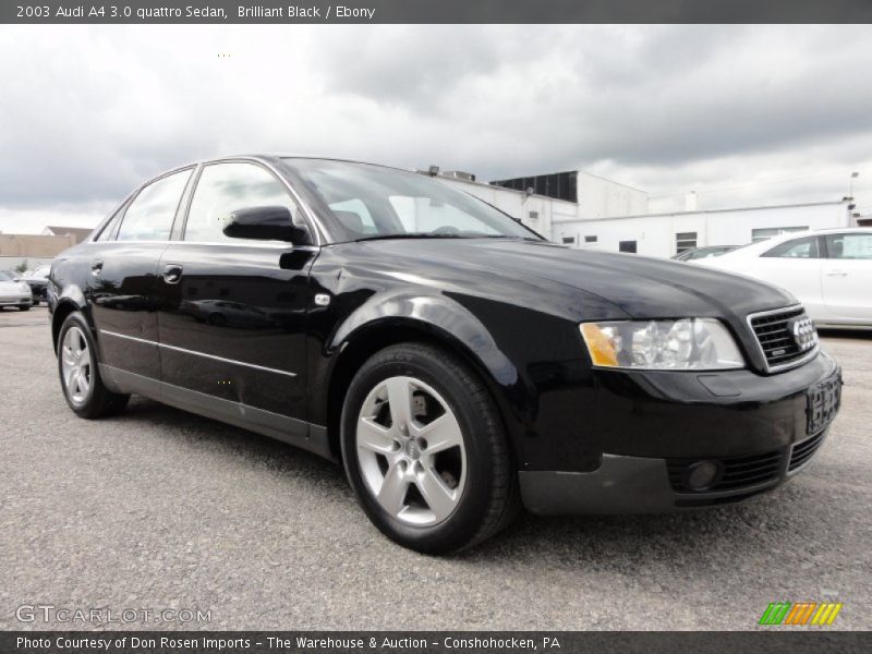 Brilliant Black / Ebony 2003 Audi A4 3.0 quattro Sedan