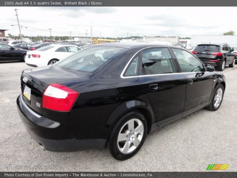 Brilliant Black / Ebony 2003 Audi A4 3.0 quattro Sedan