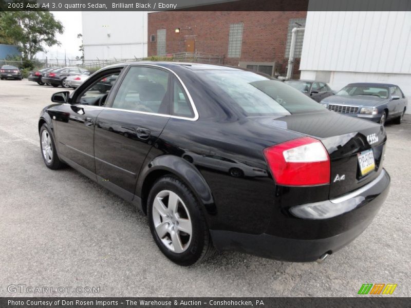 Brilliant Black / Ebony 2003 Audi A4 3.0 quattro Sedan