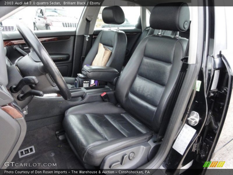 Brilliant Black / Ebony 2003 Audi A4 3.0 quattro Sedan