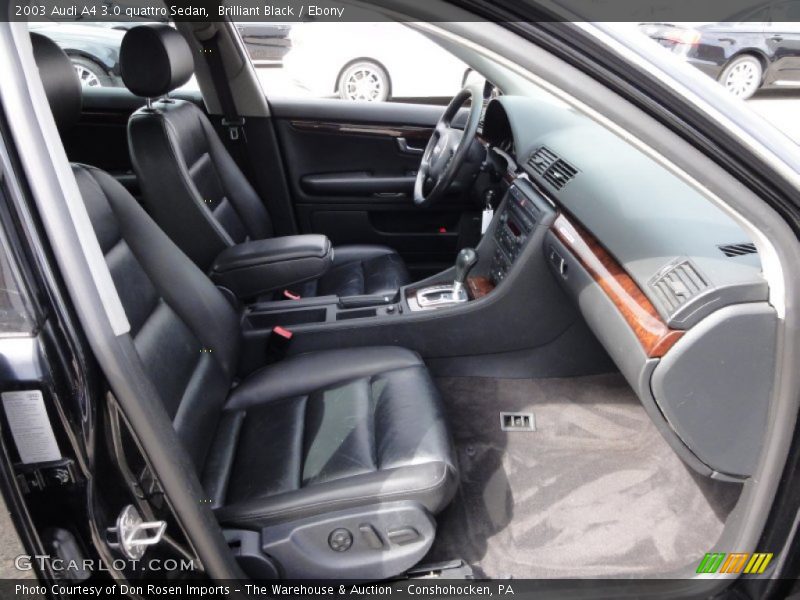 Brilliant Black / Ebony 2003 Audi A4 3.0 quattro Sedan