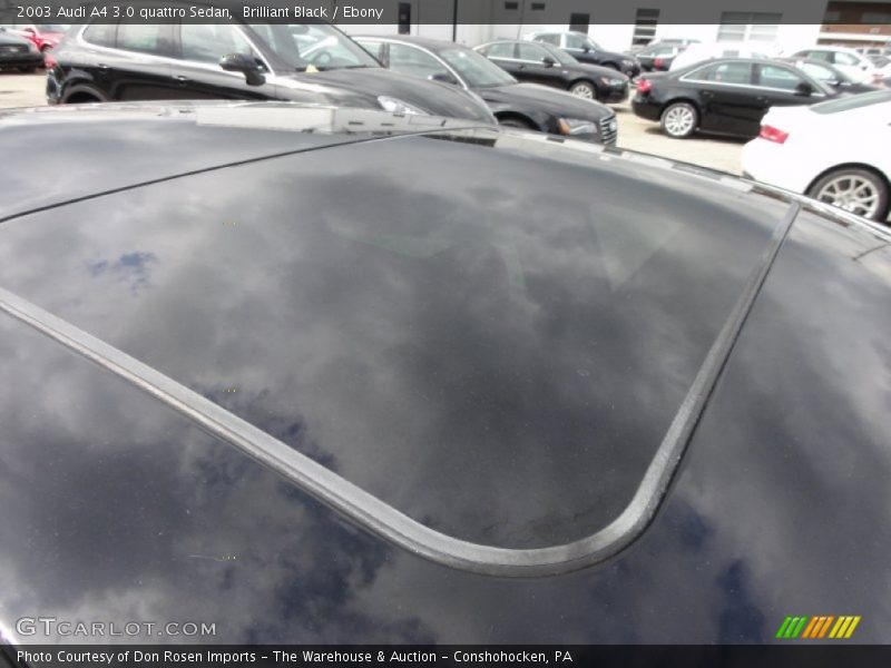 Brilliant Black / Ebony 2003 Audi A4 3.0 quattro Sedan