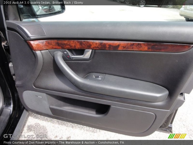 Brilliant Black / Ebony 2003 Audi A4 3.0 quattro Sedan