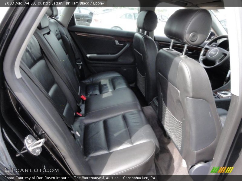 Brilliant Black / Ebony 2003 Audi A4 3.0 quattro Sedan