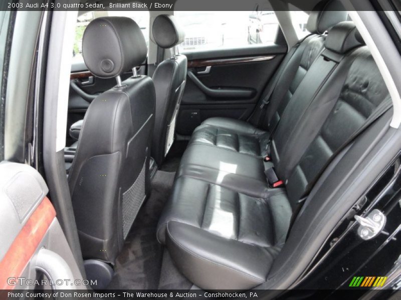 Brilliant Black / Ebony 2003 Audi A4 3.0 quattro Sedan
