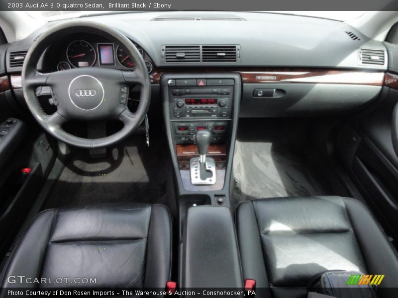 Brilliant Black / Ebony 2003 Audi A4 3.0 quattro Sedan