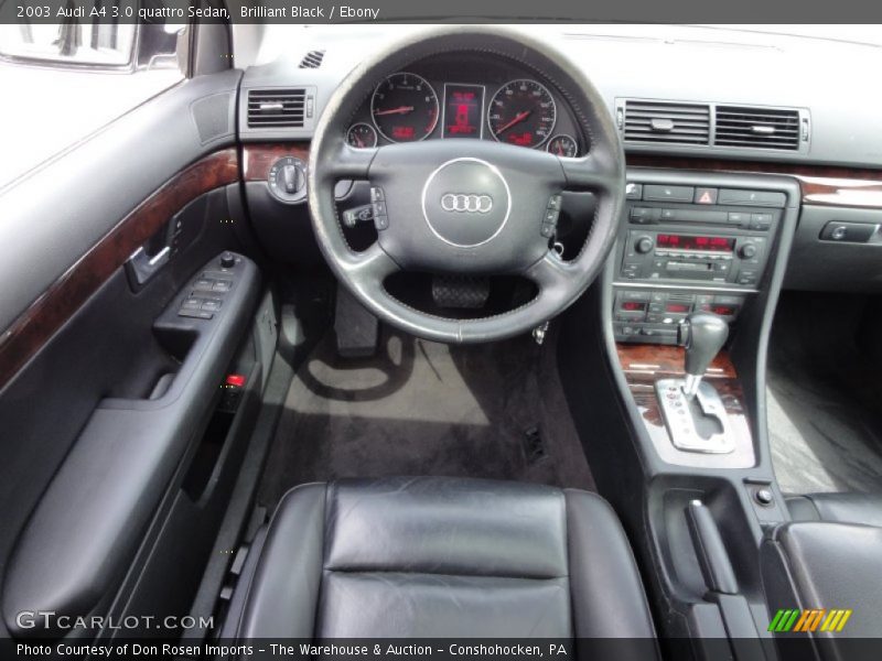 Brilliant Black / Ebony 2003 Audi A4 3.0 quattro Sedan