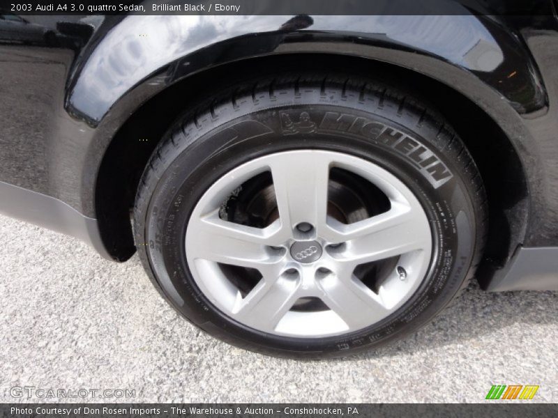 Brilliant Black / Ebony 2003 Audi A4 3.0 quattro Sedan