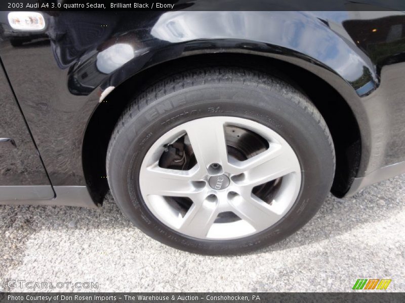 Brilliant Black / Ebony 2003 Audi A4 3.0 quattro Sedan