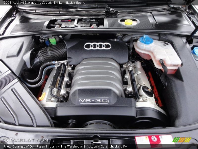 Brilliant Black / Ebony 2003 Audi A4 3.0 quattro Sedan