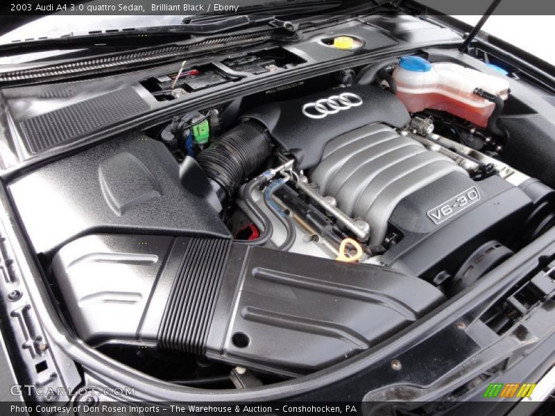 Brilliant Black / Ebony 2003 Audi A4 3.0 quattro Sedan