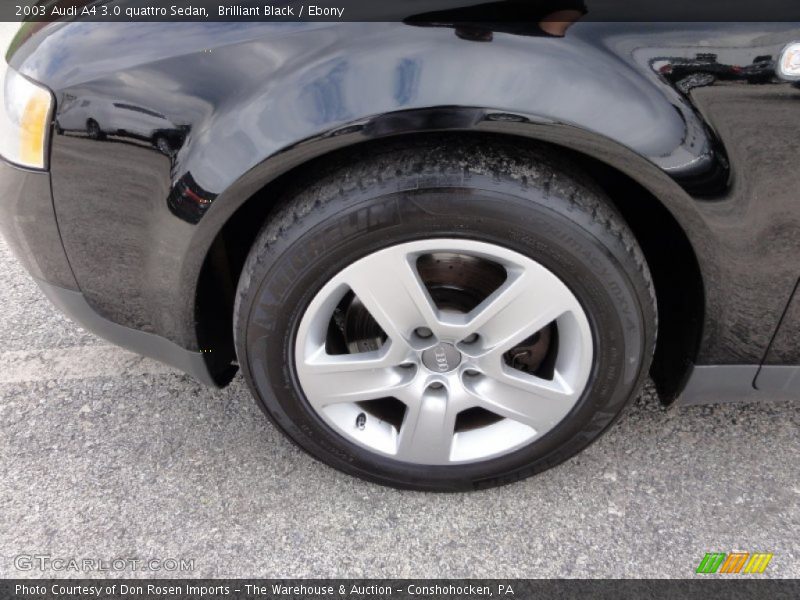 Brilliant Black / Ebony 2003 Audi A4 3.0 quattro Sedan