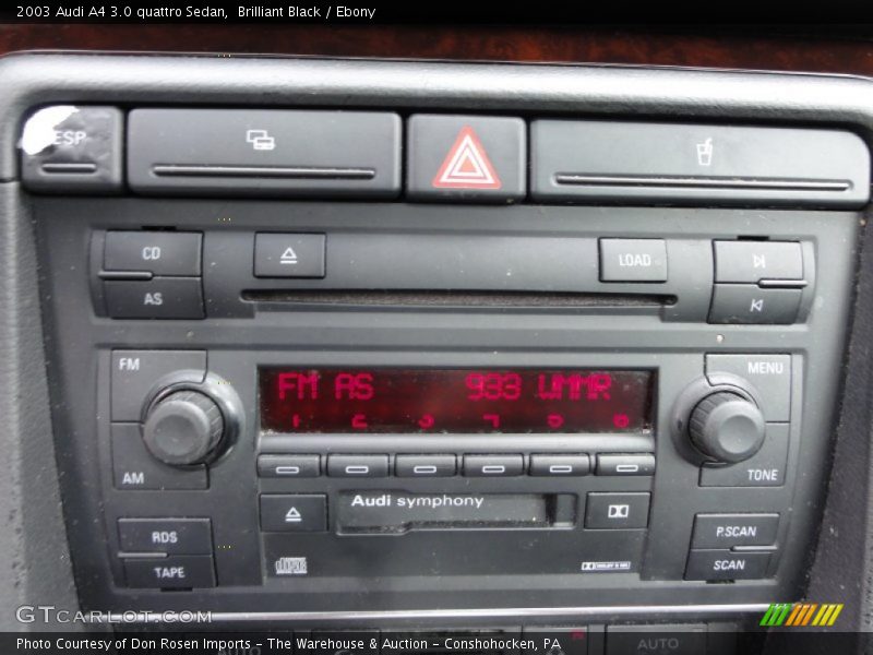 Brilliant Black / Ebony 2003 Audi A4 3.0 quattro Sedan
