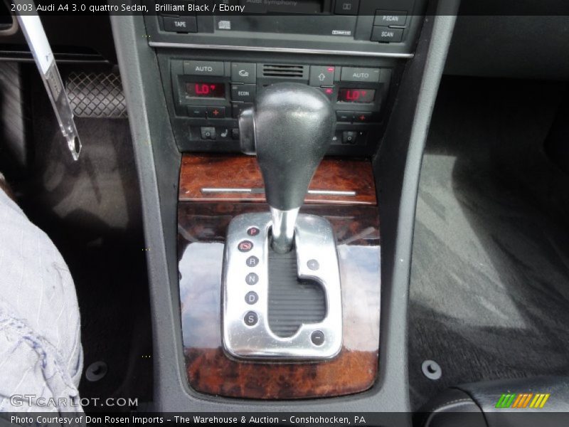 Brilliant Black / Ebony 2003 Audi A4 3.0 quattro Sedan