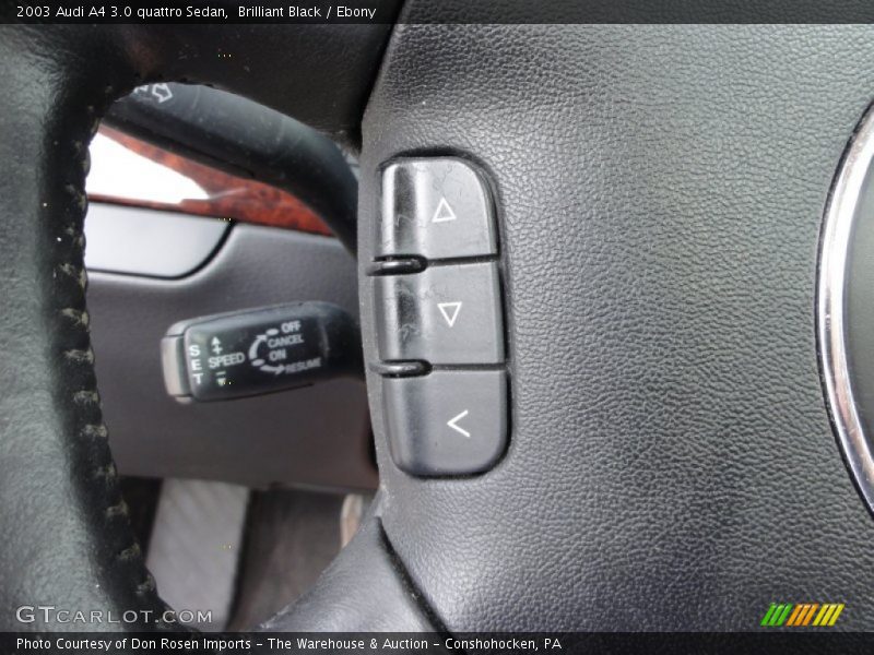 Brilliant Black / Ebony 2003 Audi A4 3.0 quattro Sedan