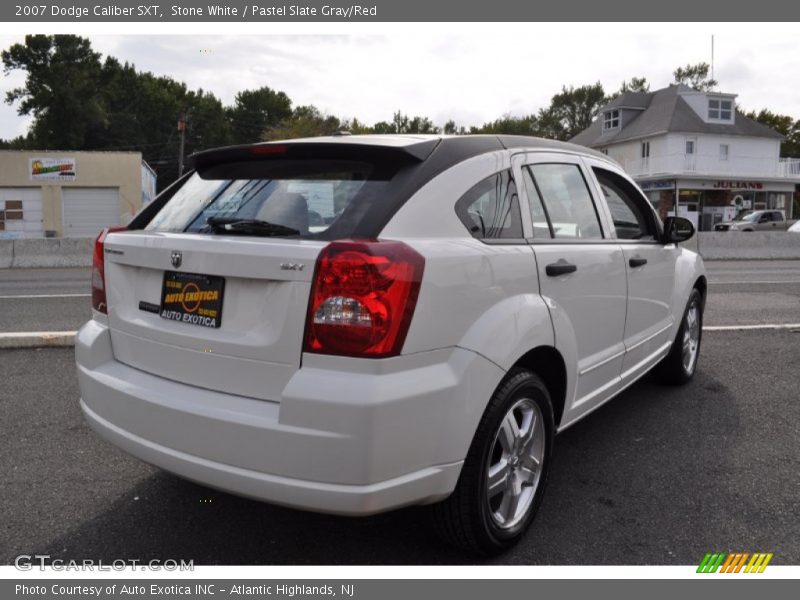 Stone White / Pastel Slate Gray/Red 2007 Dodge Caliber SXT
