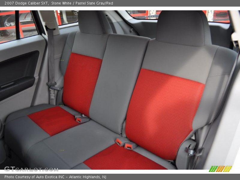 Stone White / Pastel Slate Gray/Red 2007 Dodge Caliber SXT