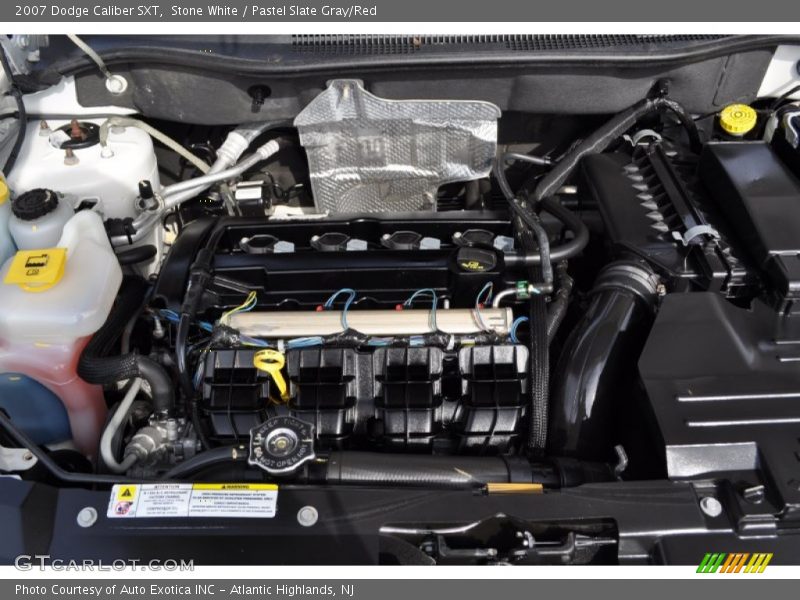 Stone White / Pastel Slate Gray/Red 2007 Dodge Caliber SXT