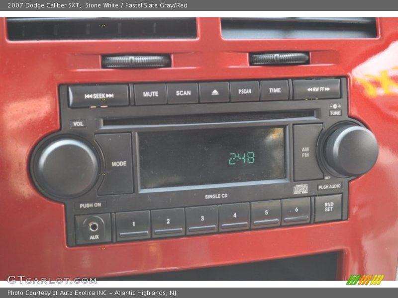 Stone White / Pastel Slate Gray/Red 2007 Dodge Caliber SXT