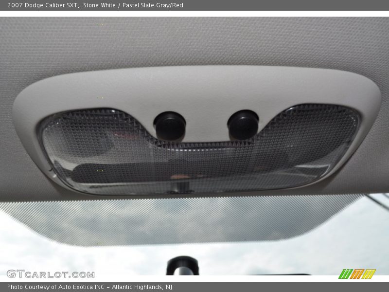 Stone White / Pastel Slate Gray/Red 2007 Dodge Caliber SXT