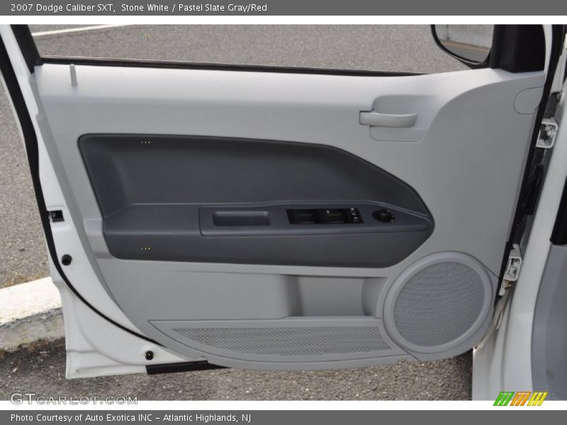 Stone White / Pastel Slate Gray/Red 2007 Dodge Caliber SXT