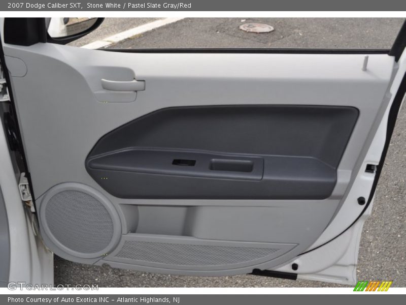 Stone White / Pastel Slate Gray/Red 2007 Dodge Caliber SXT