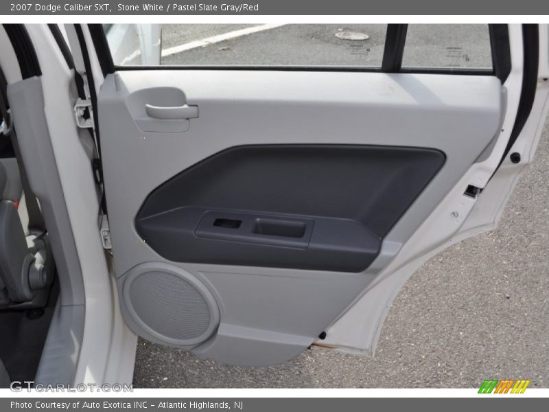 Stone White / Pastel Slate Gray/Red 2007 Dodge Caliber SXT