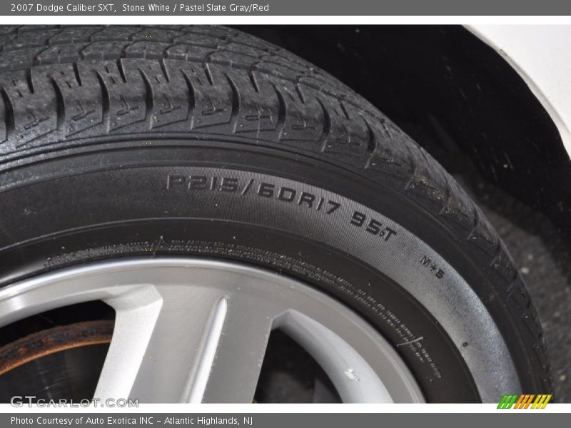 Stone White / Pastel Slate Gray/Red 2007 Dodge Caliber SXT