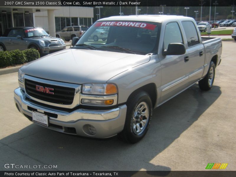 Silver Birch Metallic / Dark Pewter 2007 GMC Sierra 1500 Classic SL Crew Cab