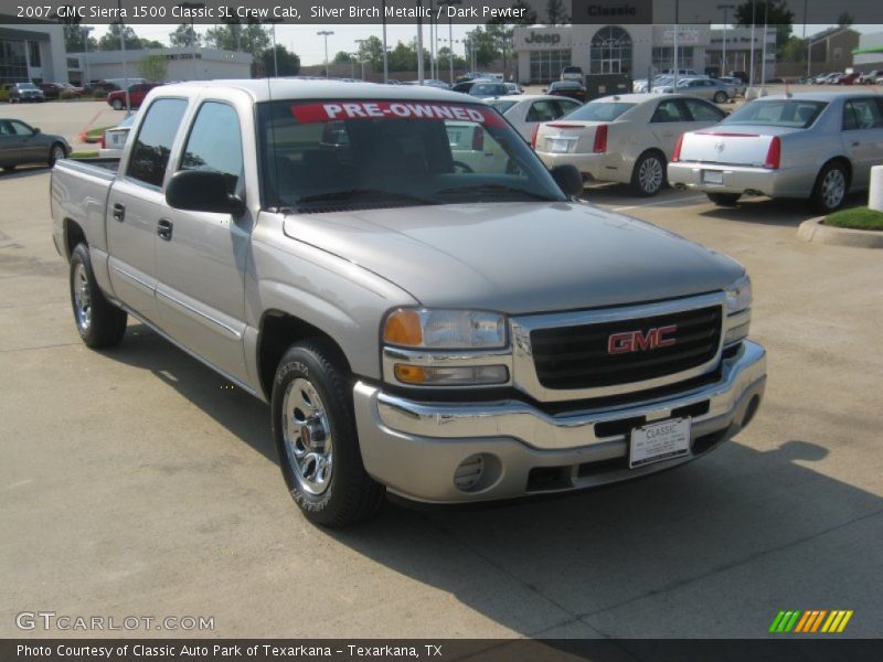 Silver Birch Metallic / Dark Pewter 2007 GMC Sierra 1500 Classic SL Crew Cab