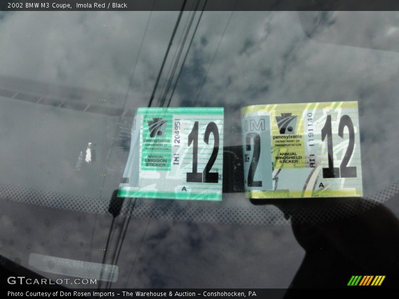 Imola Red / Black 2002 BMW M3 Coupe