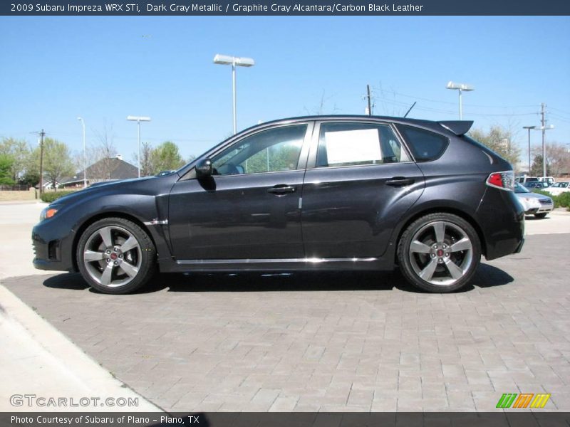 Dark Gray Metallic / Graphite Gray Alcantara/Carbon Black Leather 2009 Subaru Impreza WRX STi