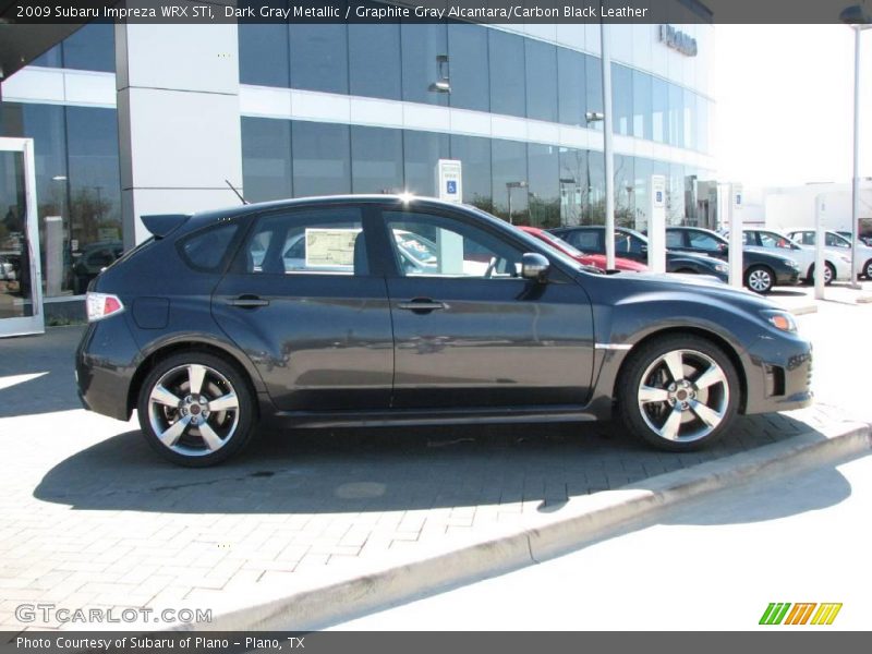 Dark Gray Metallic / Graphite Gray Alcantara/Carbon Black Leather 2009 Subaru Impreza WRX STi