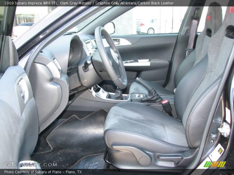 Dark Gray Metallic / Graphite Gray Alcantara/Carbon Black Leather 2009 Subaru Impreza WRX STi
