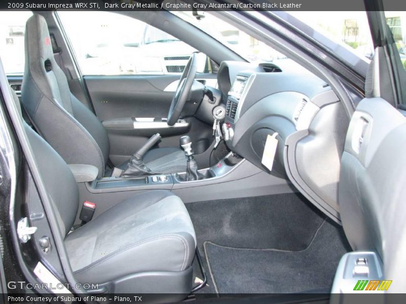 Dark Gray Metallic / Graphite Gray Alcantara/Carbon Black Leather 2009 Subaru Impreza WRX STi