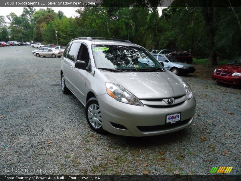 Silver Shadow Pearl / Stone 2008 Toyota Sienna LE