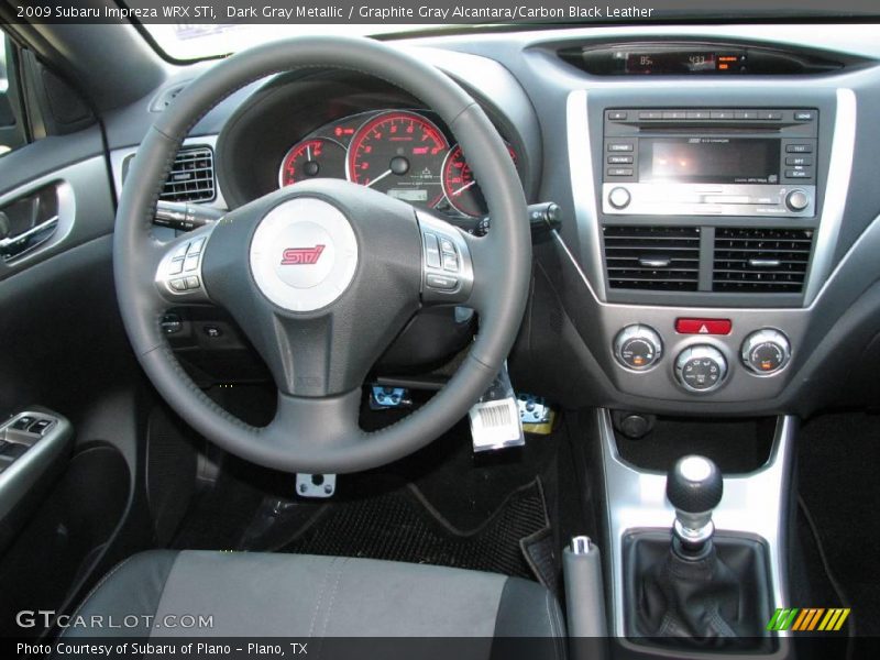Dark Gray Metallic / Graphite Gray Alcantara/Carbon Black Leather 2009 Subaru Impreza WRX STi