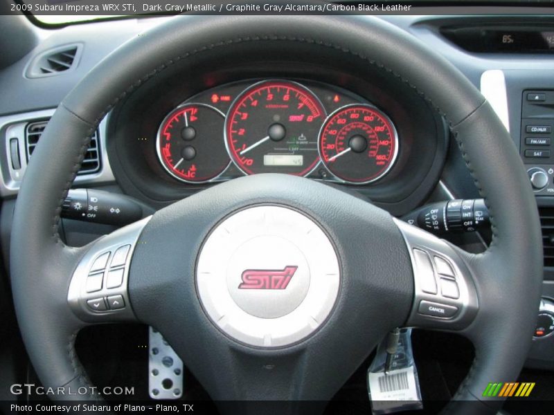 Dark Gray Metallic / Graphite Gray Alcantara/Carbon Black Leather 2009 Subaru Impreza WRX STi