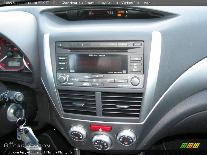 Dark Gray Metallic / Graphite Gray Alcantara/Carbon Black Leather 2009 Subaru Impreza WRX STi