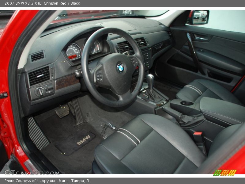 Crimson Red / Black 2007 BMW X3 3.0si