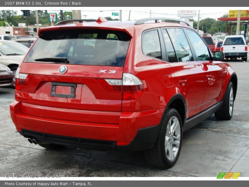 Crimson Red / Black 2007 BMW X3 3.0si