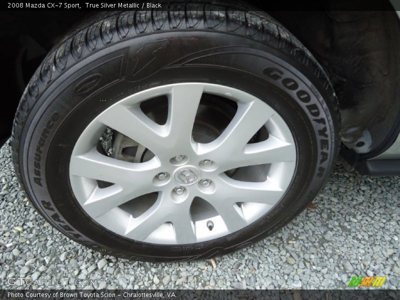 True Silver Metallic / Black 2008 Mazda CX-7 Sport