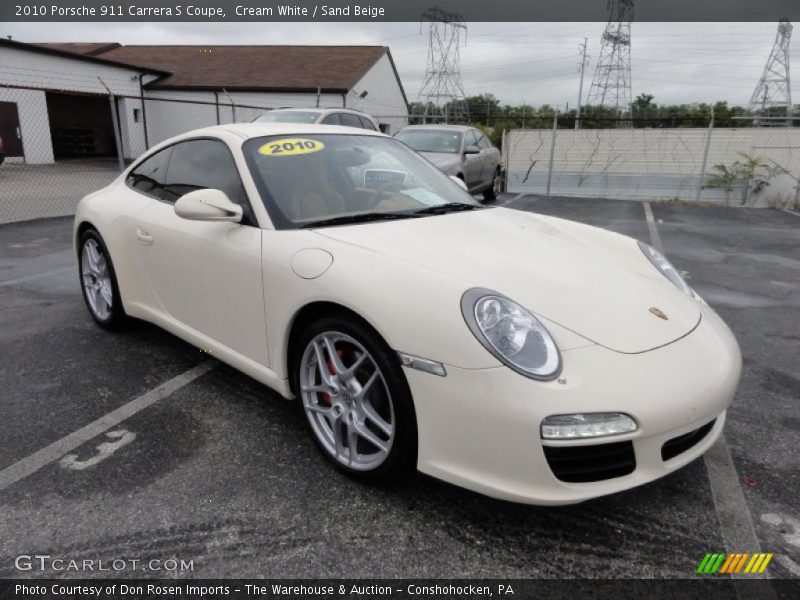 Cream White / Sand Beige 2010 Porsche 911 Carrera S Coupe
