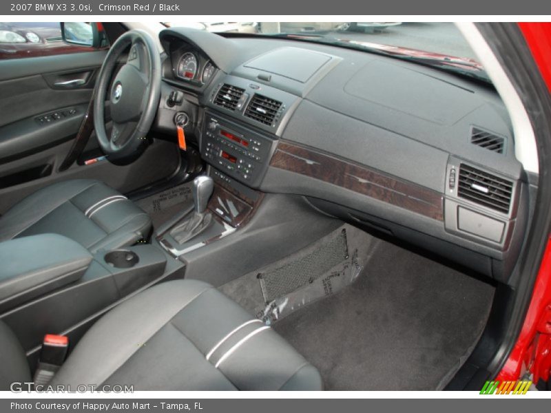 Crimson Red / Black 2007 BMW X3 3.0si