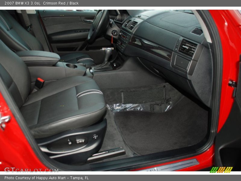 Crimson Red / Black 2007 BMW X3 3.0si
