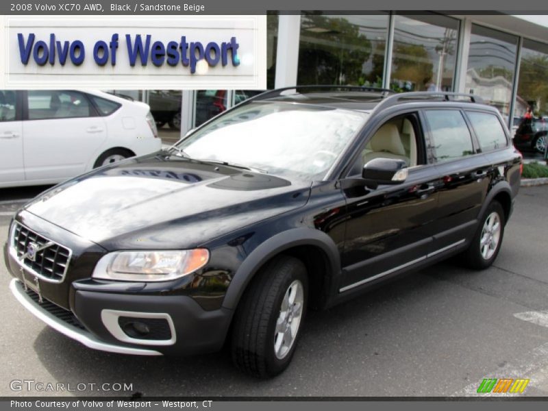 Black / Sandstone Beige 2008 Volvo XC70 AWD