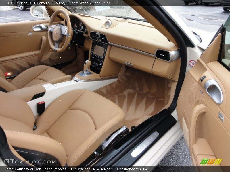Cream White / Sand Beige 2010 Porsche 911 Carrera S Coupe